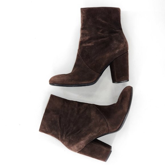 ROBERT CLERGERIE Brown Suede Ankle Bootie - Picture 6 of 12